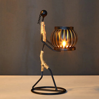 Porta velas de metal 